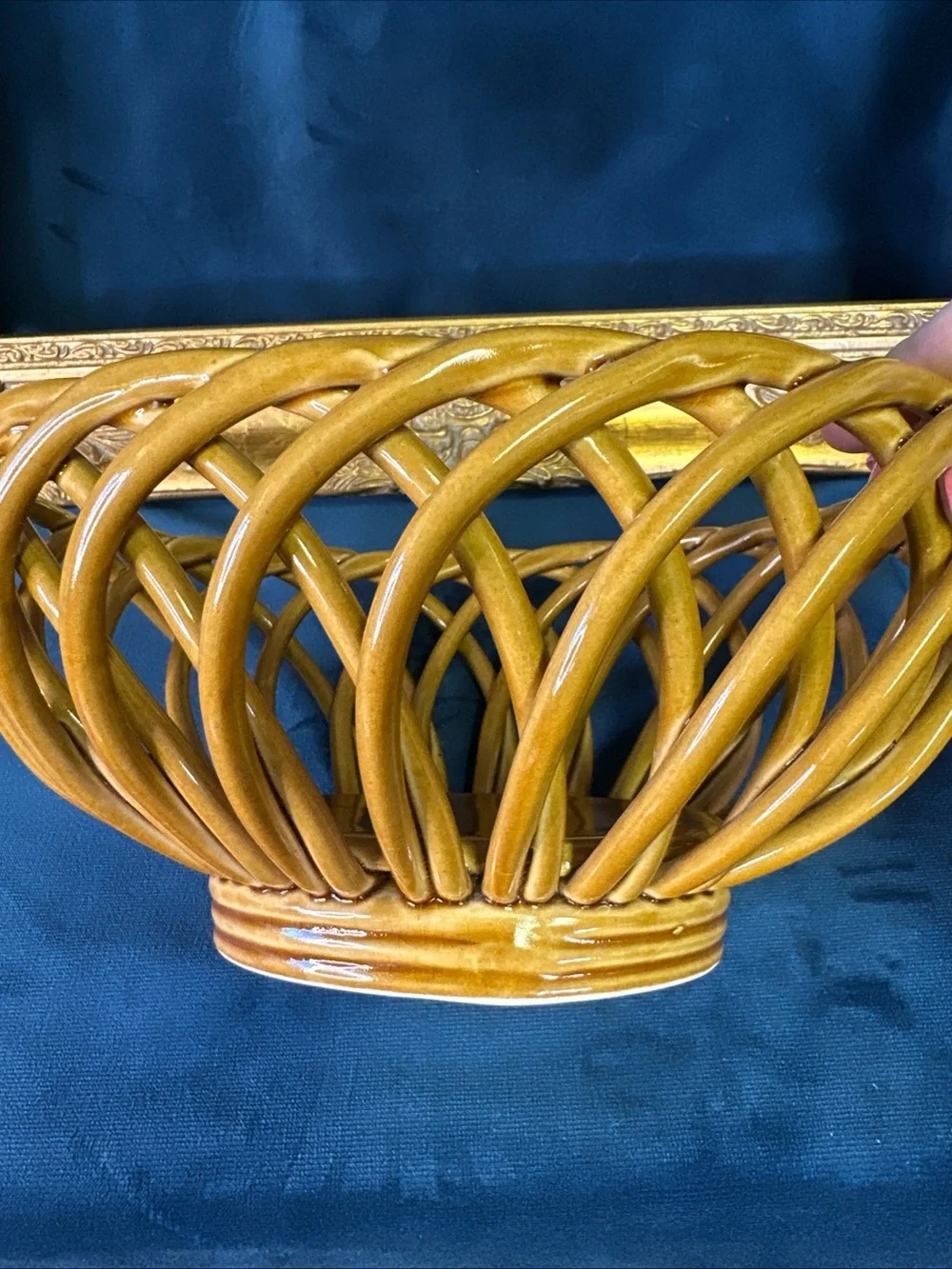 Eucalyptus Stoneware Oval Bread Basket 11